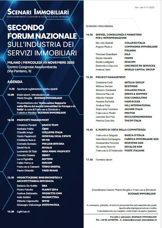 forum nazionale sull'industria dei servizi immobiliari